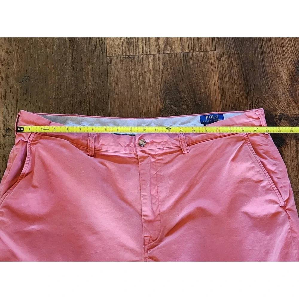 Polo Ralph Lauren Men's Chino Shorts Size 40 Coral Pink 9 Inseam 100%‎ Cotton